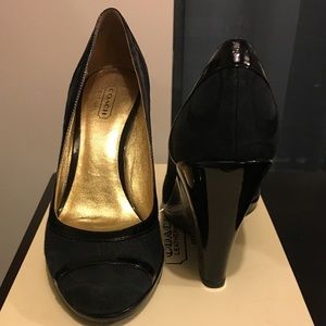 Rare Black Coach Wedges
